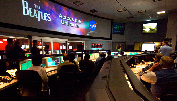 Engineers at JPL's mission control initiated a signal telling the NASA's Deep Space Network to send the song into space.