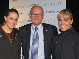 Katie Hoff, Steve Wilkinson, and Natalie Coughlin photo